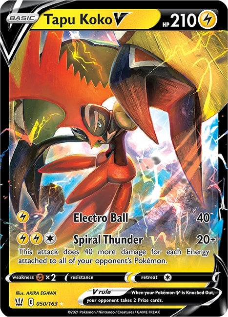Image for Tapu Koko V (050/163) (SWSH05: Battle Styles) (SWSH05) - Pokemon