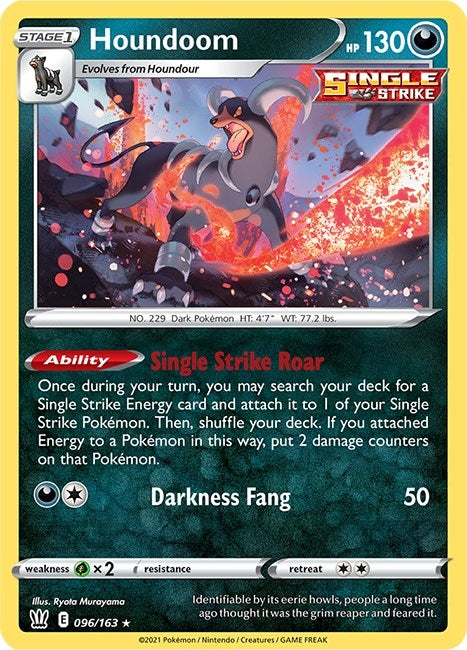 Image for Houndoom (096/163) (SWSH05: Battle Styles) (SWSH05) - Pokemon