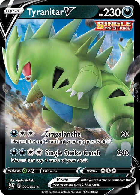 Image for Tyranitar V (097/163) (SWSH05: Battle Styles) (SWSH05) - Pokemon