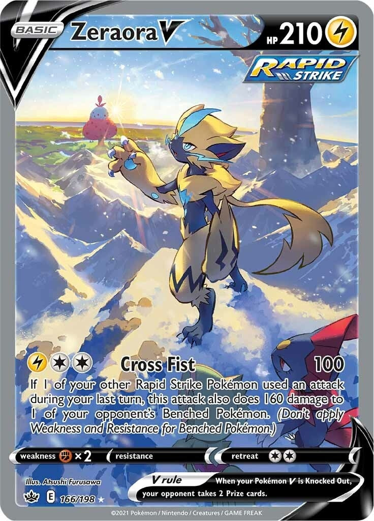 Image for Zeraora V (Alternate Full Art) (166/198) (SWSH06: Chilling Reign) (SWSH06) - Pokemon