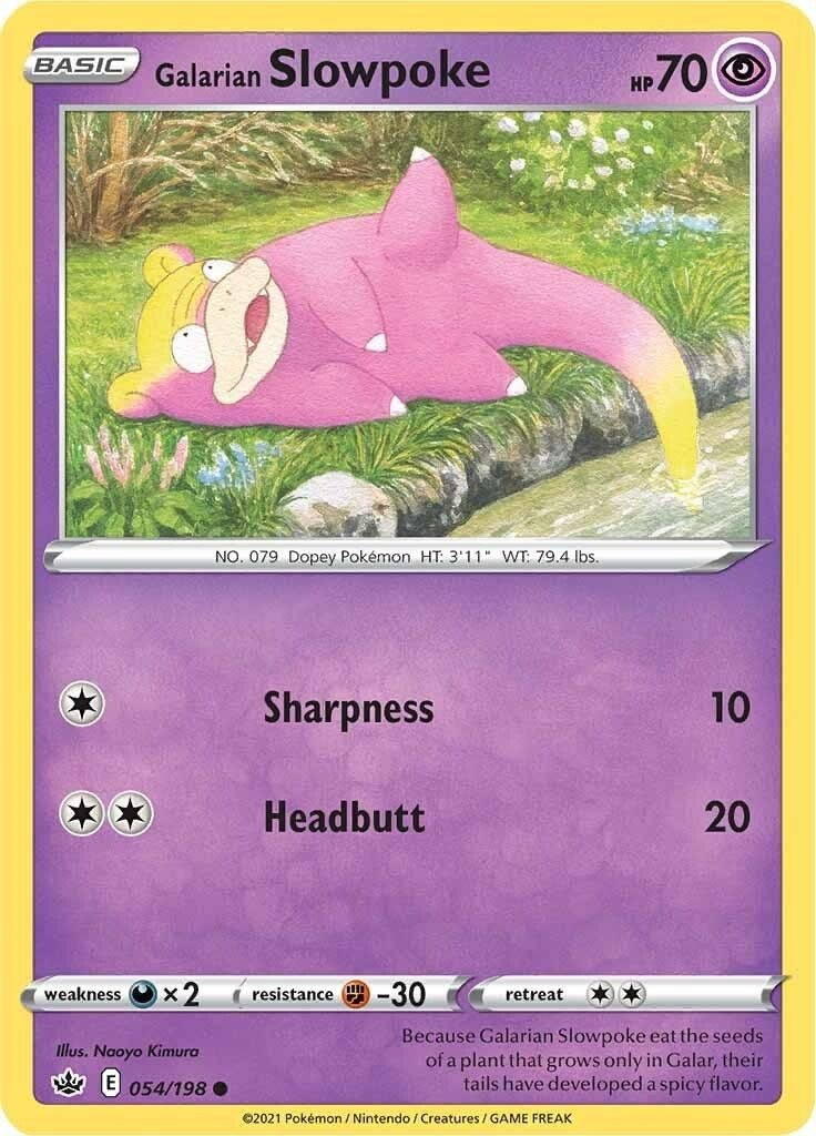 Image for Galarian Slowpoke (054/198) (SWSH06: Chilling Reign) (SWSH06) - Pokemon