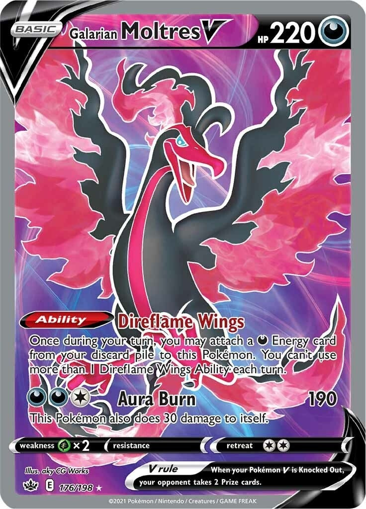 Image for Galarian Moltres V (Full Art) (176/198) (SWSH06: Chilling Reign) (SWSH06) - Pokemon