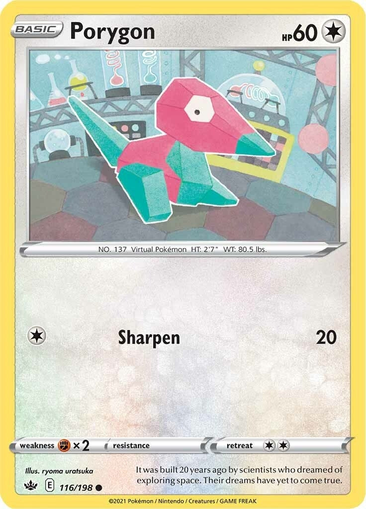 Image for Porygon (116/198) (SWSH06: Chilling Reign) (SWSH06) - Pokemon