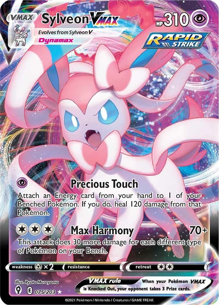 Image for Sylveon VMAX (075/203) (SWSH07: Evolving Skies) (SWSH07) - Pokemon