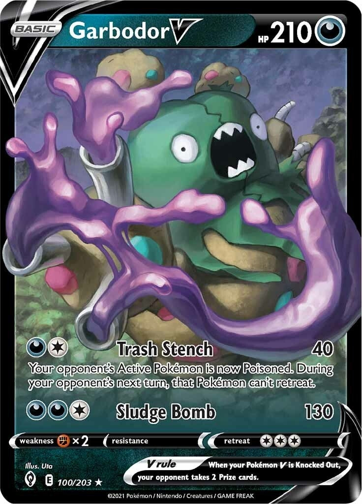 Image for Garbodor V (100/203) (SWSH07: Evolving Skies) (SWSH07) - Pokemon