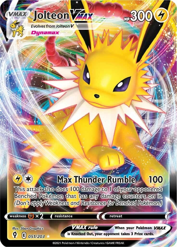 Image for Jolteon VMAX (051/203) (SWSH07: Evolving Skies) (SWSH07) - Pokemon