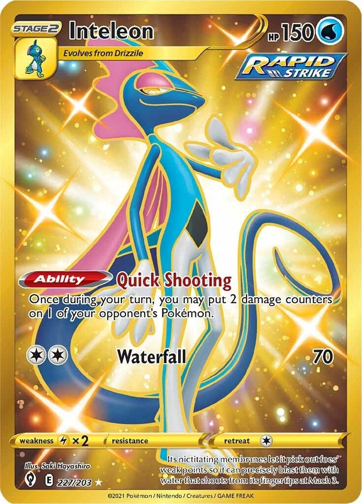 Image for Inteleon (Secret) (227/203) (SWSH07: Evolving Skies) (SWSH07) - Pokemon