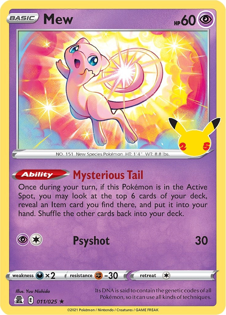 Image for Mew (011/025) (Celebrations) (CLB) - Pokemon