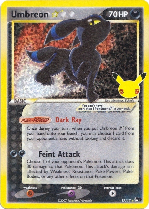 Image for Umbreon Star (17/17) (Celebrations: Classic Collection) (CCC) - Pokemon