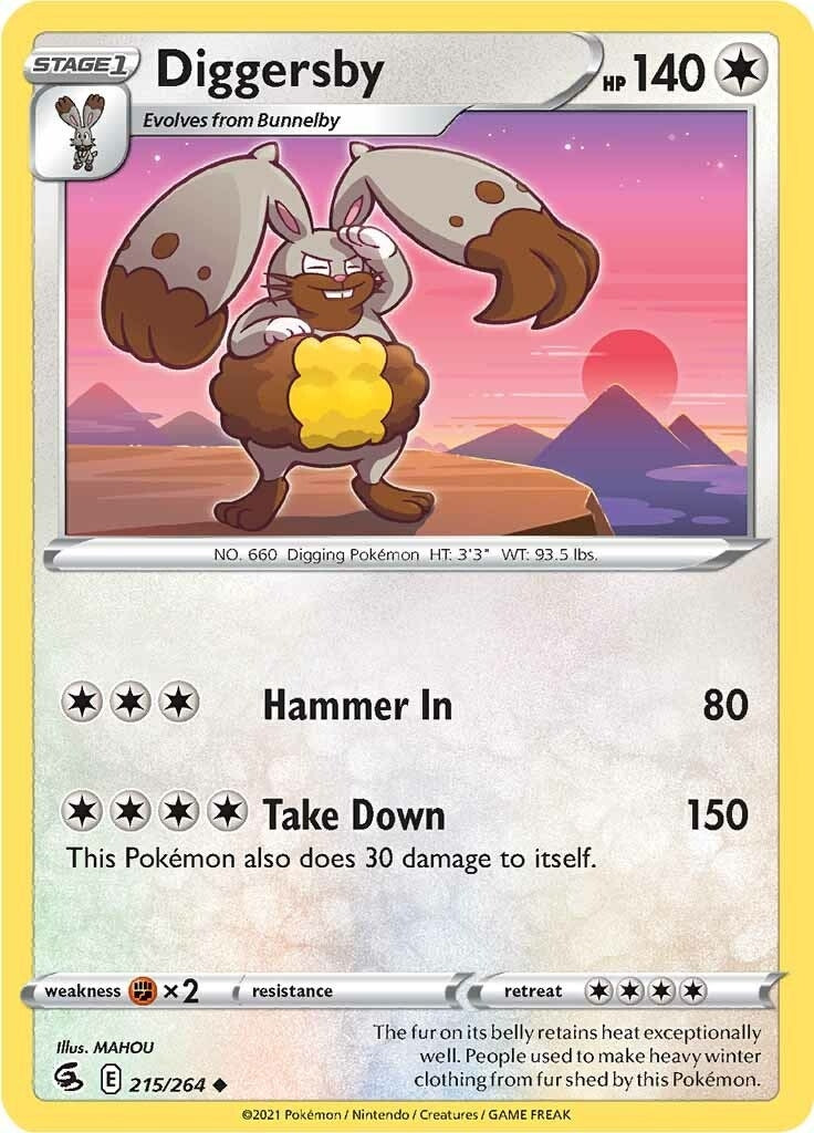 Image for Diggersby (215/264) (SWSH08: Fusion Strike) (SWSH08) - Pokemon