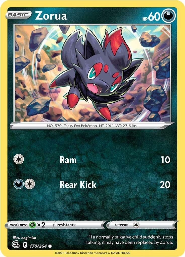 Image for Zorua (170/264) (SWSH08: Fusion Strike) (SWSH08) - Pokemon