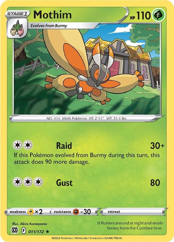 Image for Mothim (011/172) (SWSH09: Brilliant Stars) (SWSH09) - Pokemon