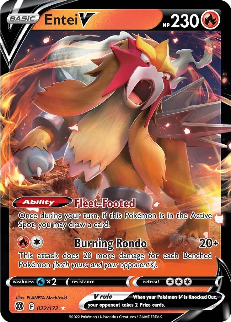 Image for Entei V (022/172) (SWSH09: Brilliant Stars) (SWSH09) - Pokemon