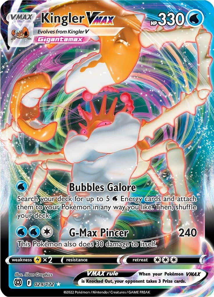 Image for Kingler VMAX (029/172) (SWSH09: Brilliant Stars) (SWSH09) - Pokemon