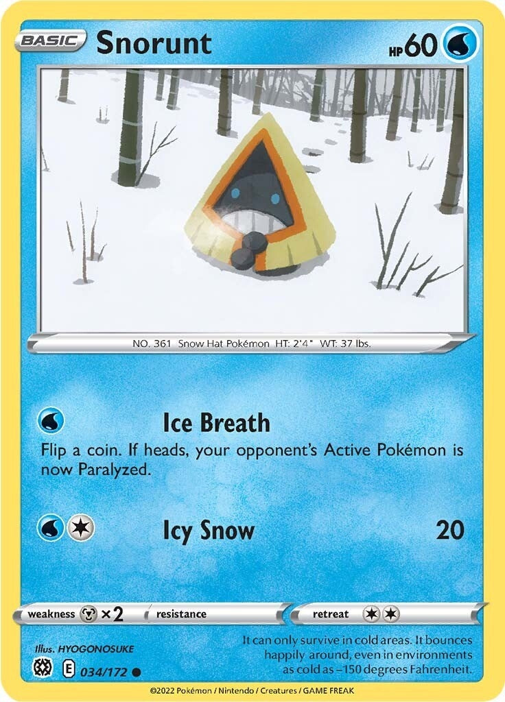Image for Snorunt (034/172) (SWSH09: Brilliant Stars) (SWSH09) - Pokemon