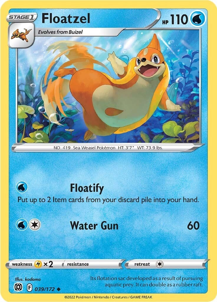 Image for Floatzel (039/172) (SWSH09: Brilliant Stars) (SWSH09) - Pokemon