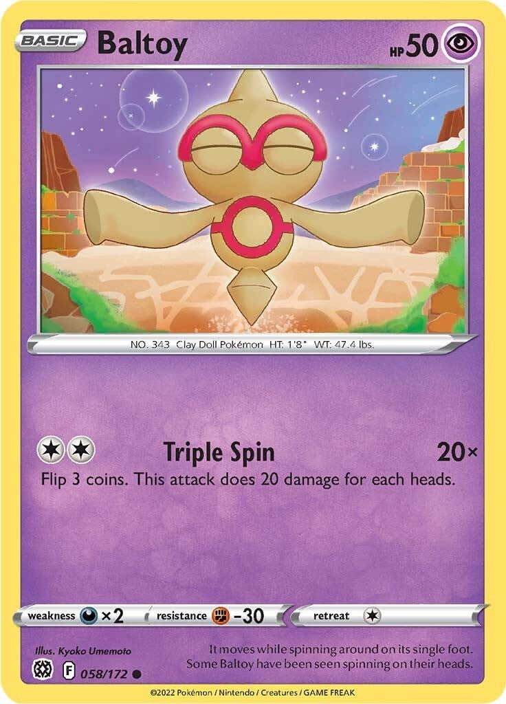 Image for Baltoy (058/172) (SWSH09: Brilliant Stars) (SWSH09) - Pokemon