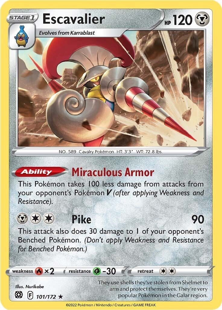 Image for Escavalier (101/172) (SWSH09: Brilliant Stars) (SWSH09) - Pokemon