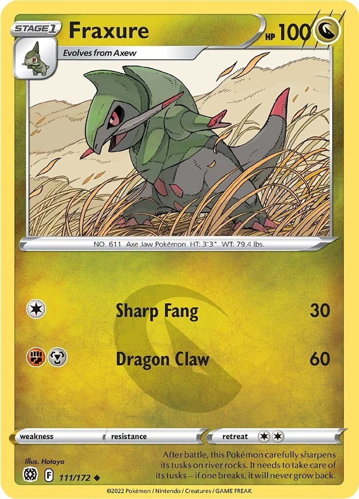 Image for Fraxure (111/172) (SWSH09: Brilliant Stars) (SWSH09) - Pokemon