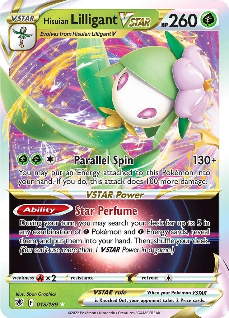 Image for Hisuian Lilligant VSTAR (018/189) (SWSH10: Astral Radiance) (SWSH10) - Pokemon