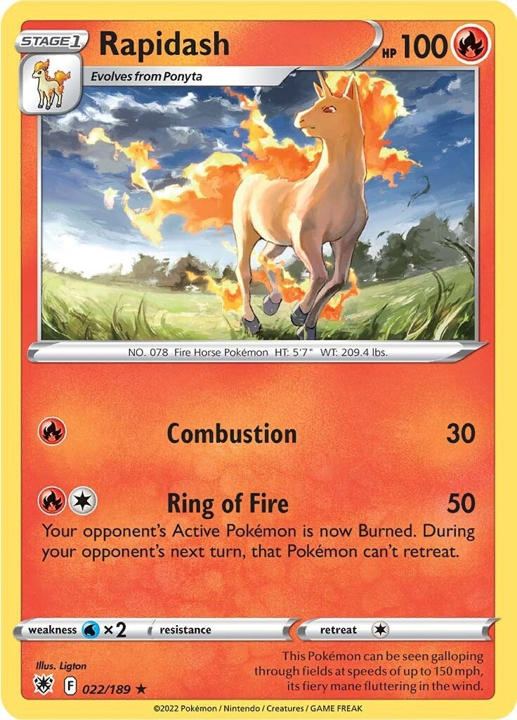 Image for Rapidash (022/189) (SWSH10: Astral Radiance) (SWSH10) - Pokemon