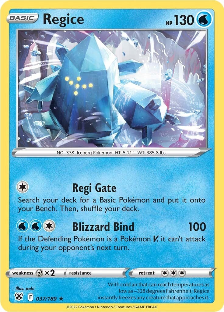 Image for Regice (037/189) (SWSH10: Astral Radiance) (SWSH10) - Pokemon
