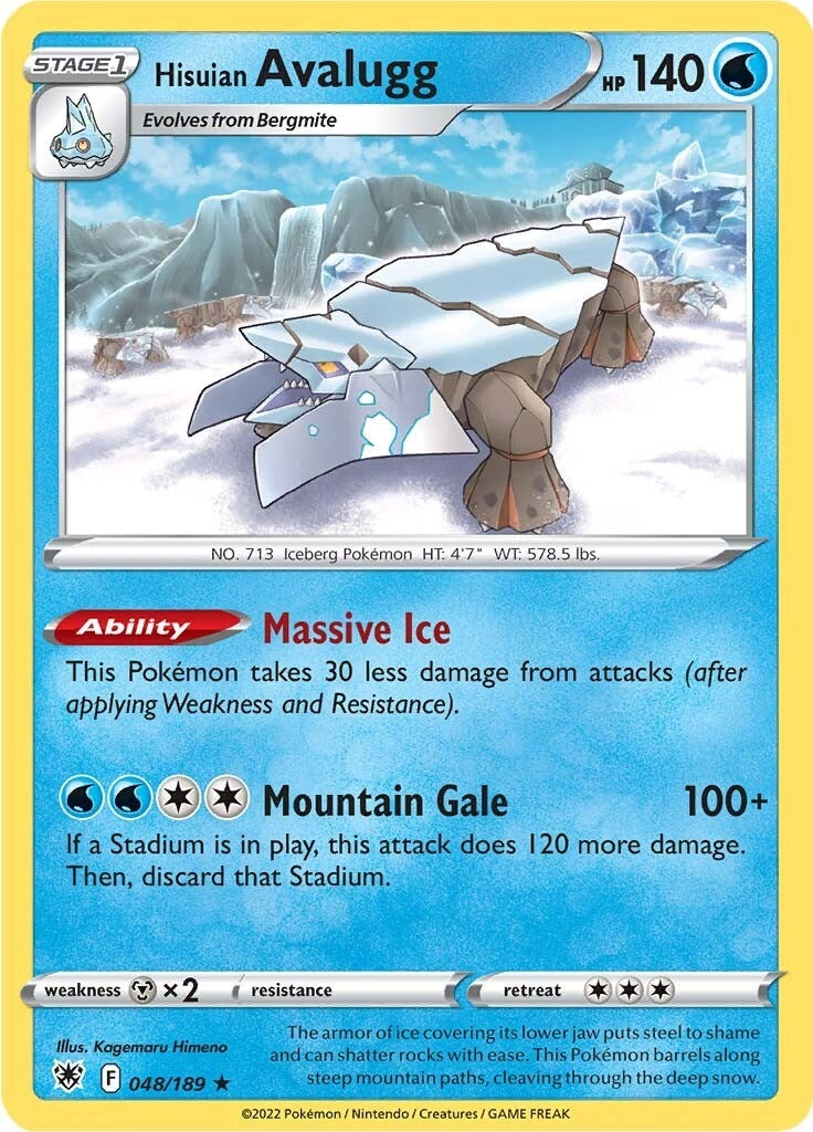Image for Hisuian Avalugg (048/189) (SWSH10: Astral Radiance) (SWSH10) - Pokemon