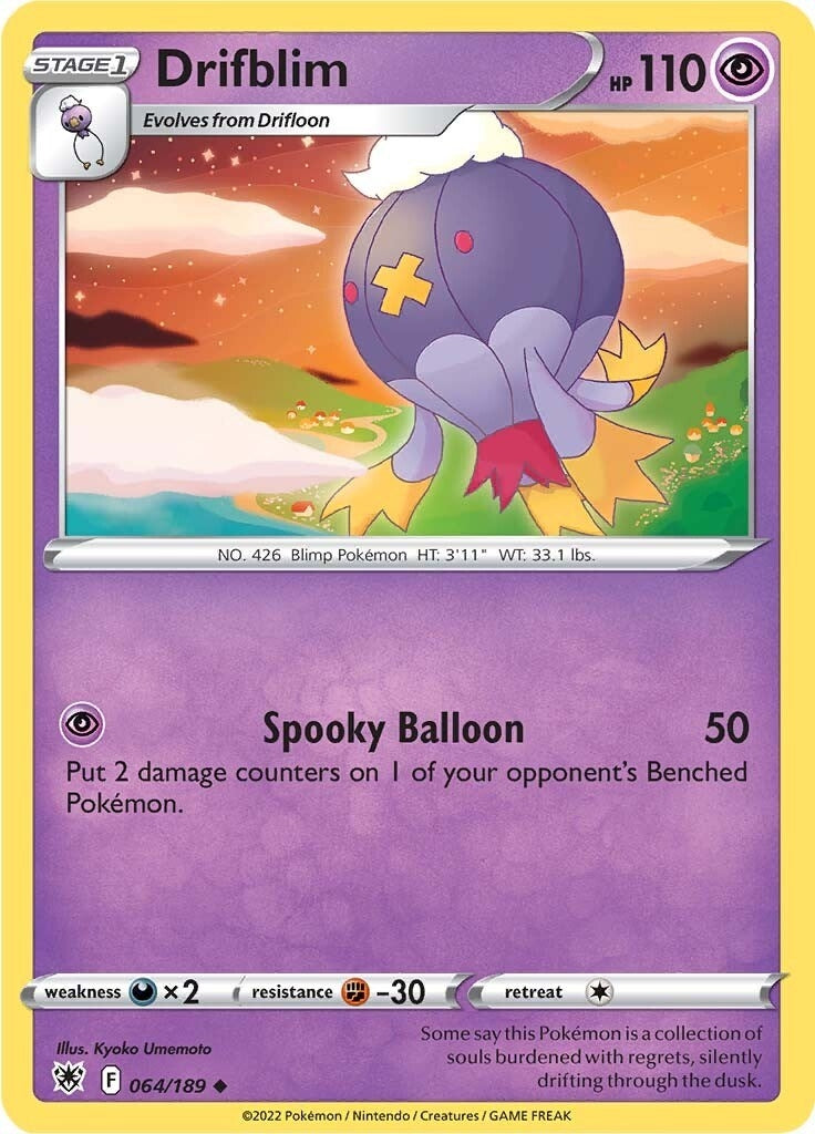 Image for Drifblim (064/189) (SWSH10: Astral Radiance) (SWSH10) - Pokemon