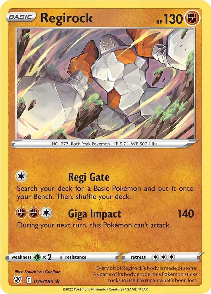 Image for Regirock (075/189) (SWSH10: Astral Radiance) (SWSH10) - Pokemon