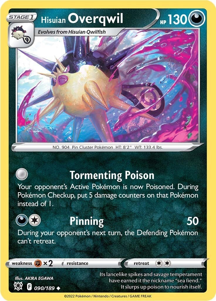 Image for Hisuian Overqwil (90) (090/189) (SWSH10: Astral Radiance) (SWSH10) - Pokemon
