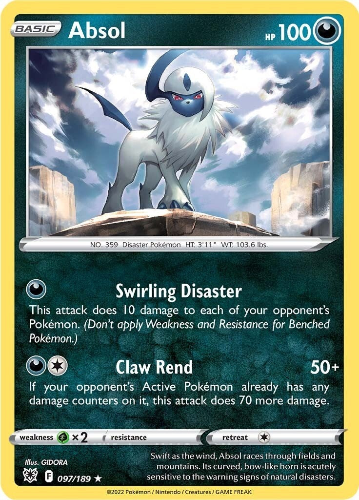 Image for Absol (097/189) (SWSH10: Astral Radiance) (SWSH10) - Pokemon