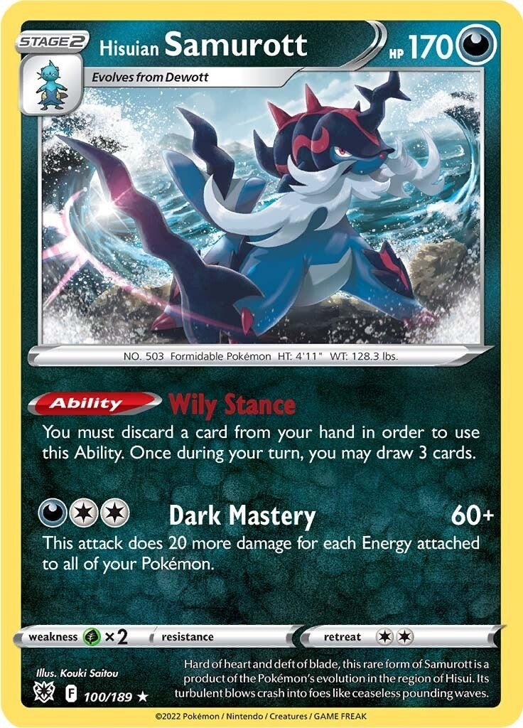 Image for Hisuian Samurott (100/189) (SWSH10: Astral Radiance) (SWSH10) - Pokemon