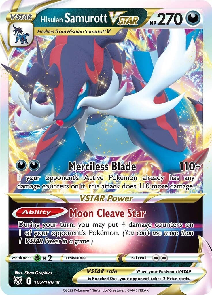 Image for Hisuian Samurott VSTAR (102/189) (SWSH10: Astral Radiance) (SWSH10) - Pokemon