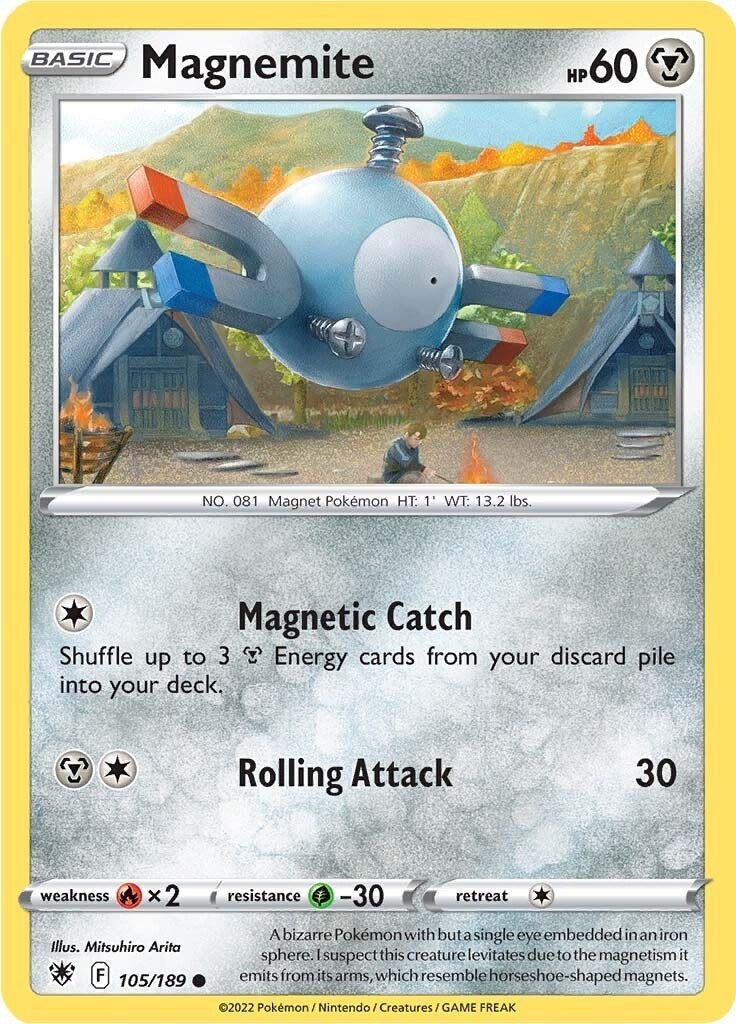 Image for Magnemite (105/189) (SWSH10: Astral Radiance) (SWSH10) - Pokemon