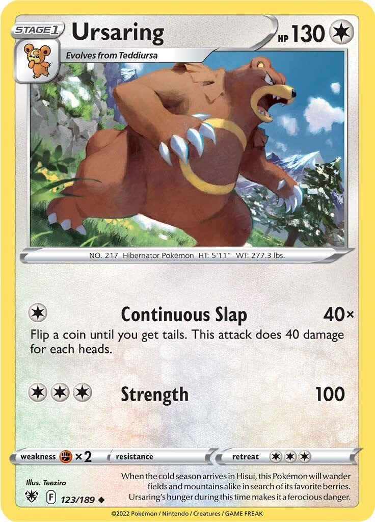 Image for Ursaring (123/189) (SWSH10: Astral Radiance) (SWSH10) - Pokemon