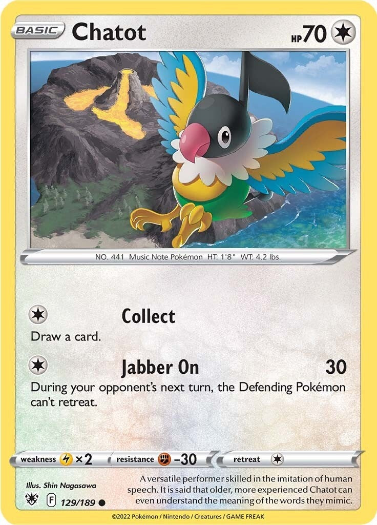 Image for Chatot (129/189) (SWSH10: Astral Radiance) (SWSH10) - Pokemon
