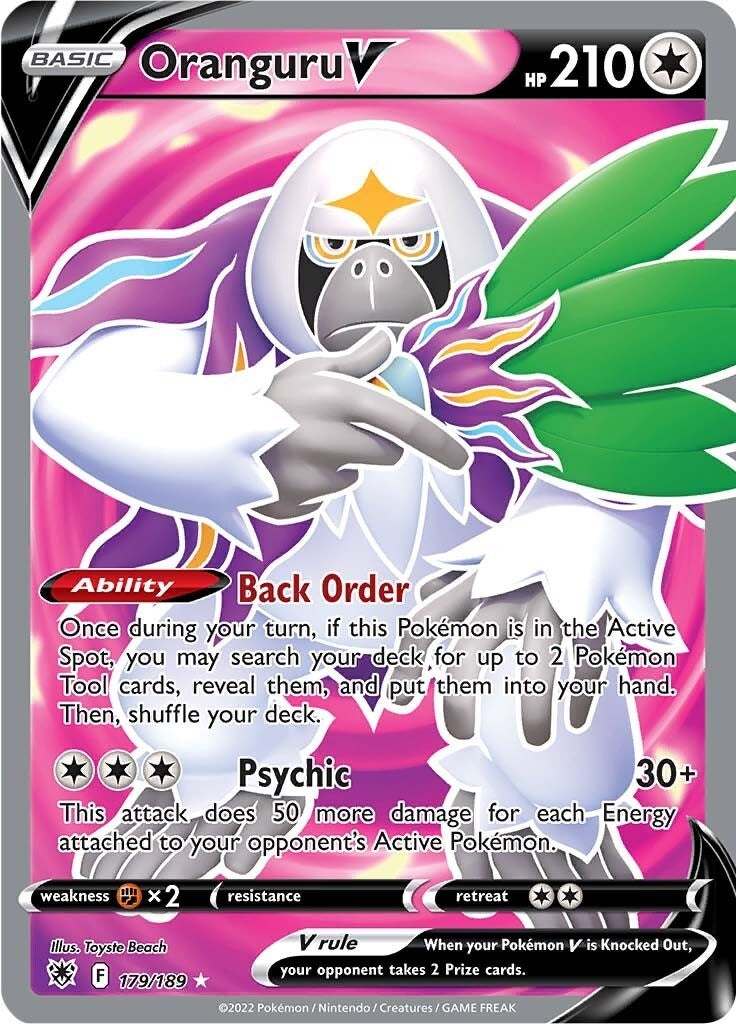 Image for Oranguru V (Full Art) (179/189) (SWSH10: Astral Radiance) (SWSH10) - Pokemon