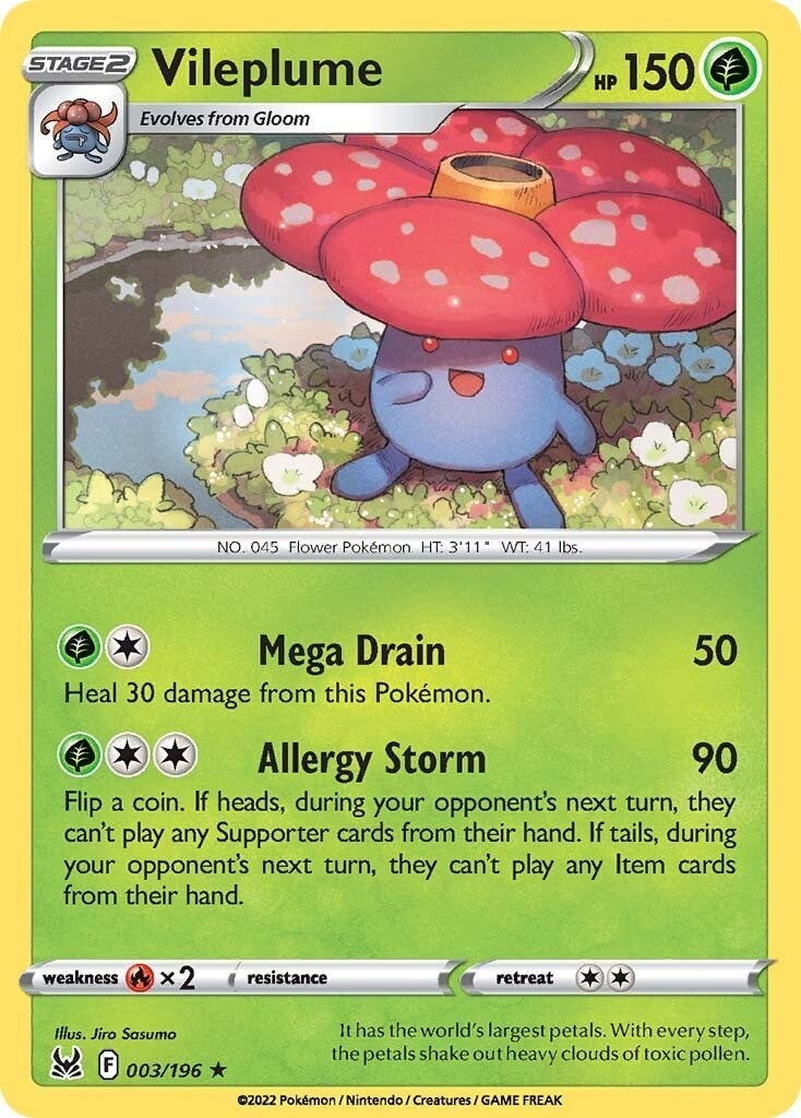 Image for Vileplume (003/196) (SWSH11: Lost Origin) (SWSH11) - Pokemon