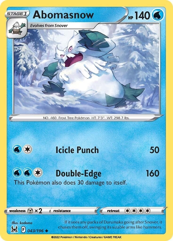 Image for Abomasnow (043/196) (SWSH11: Lost Origin) (SWSH11) - Pokemon