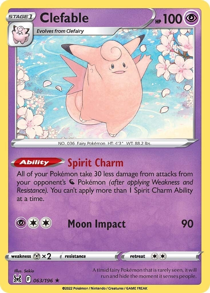 Image for Clefable (063/196) (SWSH11: Lost Origin) (SWSH11) - Pokemon