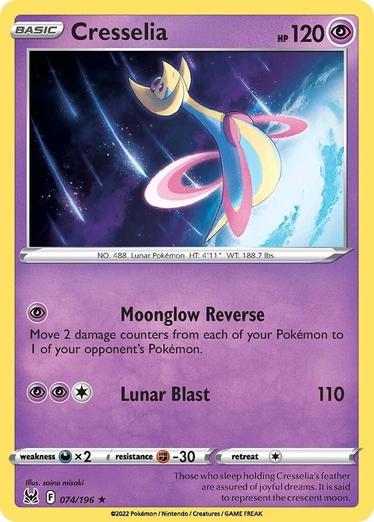Image for Cresselia (074/196) (SWSH11: Lost Origin) (SWSH11) - Pokemon