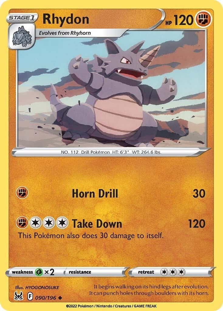 Image for Rhydon (090/196) (SWSH11: Lost Origin) (SWSH11) - Pokemon