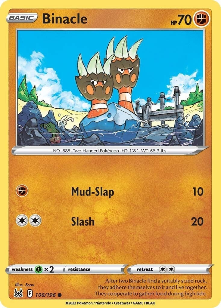 Image for Binacle (106/196) (SWSH11: Lost Origin) (SWSH11) - Pokemon