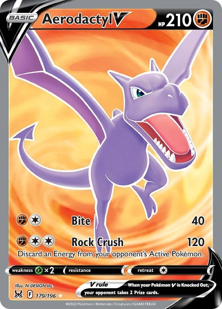 Image for Aerodactyl V (Full Art) (179/196) (SWSH11: Lost Origin) (SWSH11) - Pokemon