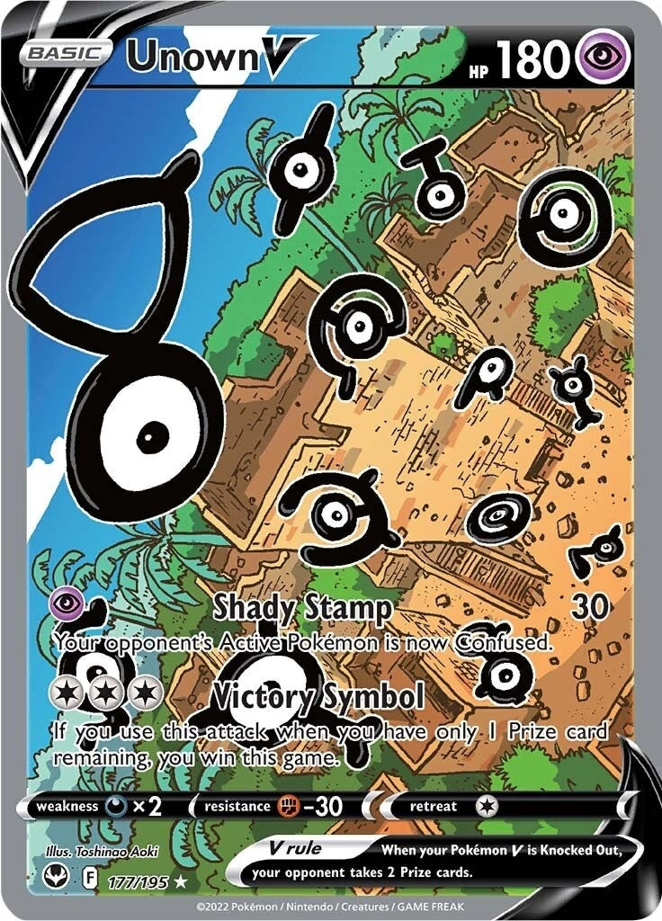 Image for Unown V (Alternate Full Art) (177/195) (SWSH12: Silver Tempest) (SWSH12) - Pokemon