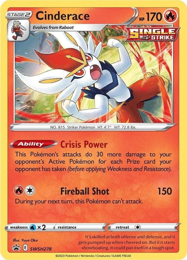 Image for Cinderace - SWSH278 (SWSH278) (SWSH: Sword & Shield Promo Cards) (SWSD) - Pokemon
