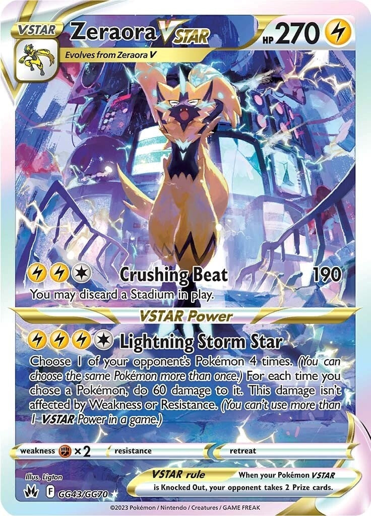 Image for Zeraora VSTAR (GG43/GG70) (SWSH: Crown Zenith: Galarian Gallery) (CRZ:GG) - Pokemon