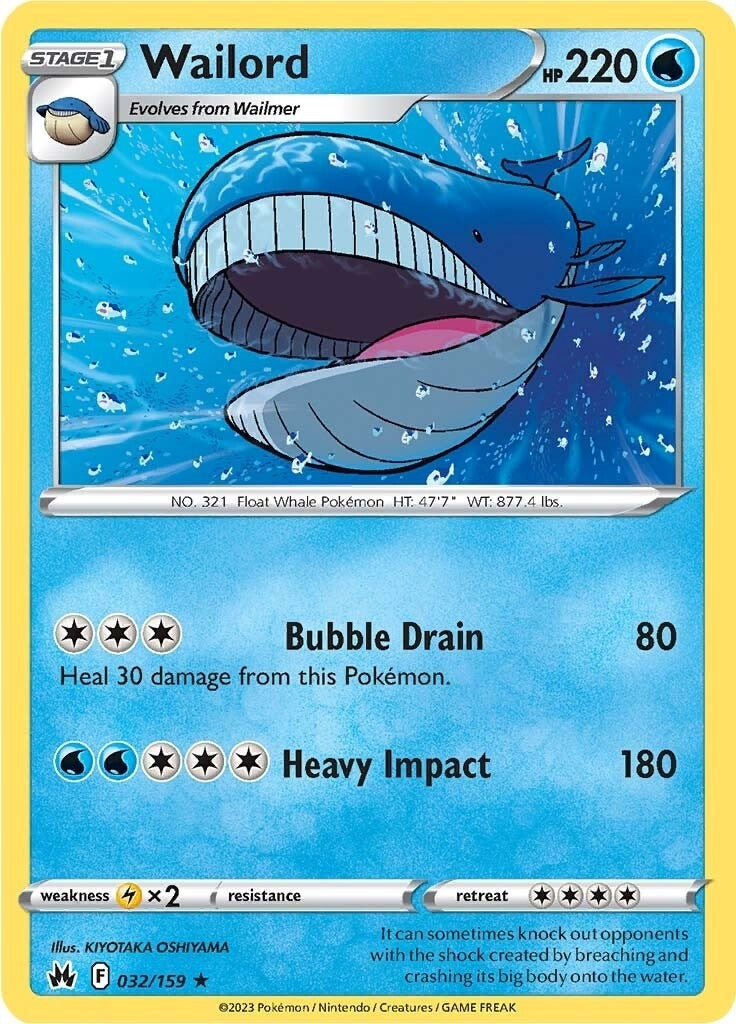 Image for Wailord (032/159) (SWSH: Crown Zenith) (CRZ) - Pokemon