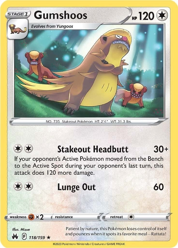 Image for Gumshoos (118/159) (SWSH: Crown Zenith) (CRZ) - Pokemon