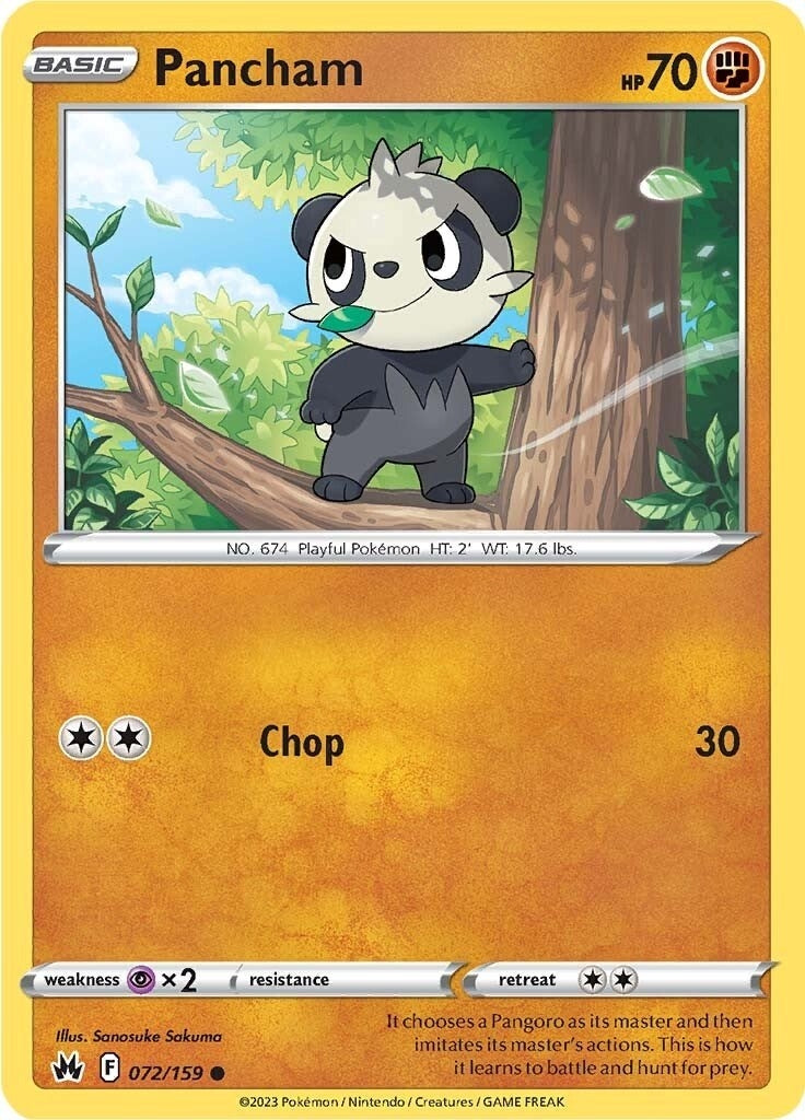 Image for Pancham (072/159) (SWSH: Crown Zenith) (CRZ) - Pokemon